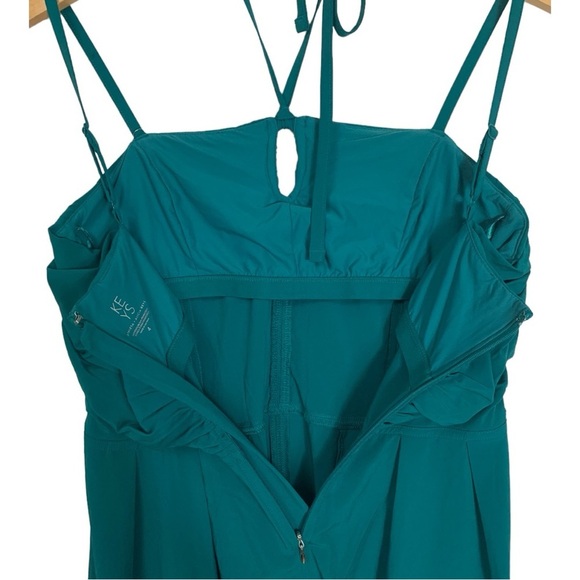 Athleta Keys Enlighten Up Jumpsuit 4 Emerald Green #602207 Athleisure Comfort - Picture 7 of 11